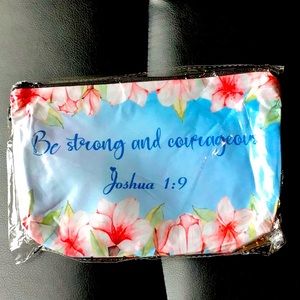 Cosmetic Makeup Bag Be Strong And Courageous Joshua 1:9 New Sealed